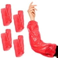 thumbnail image 1 of Bulk of 2000 Red Disposable Arm Sleeves Covers, 18-Inch. Arm Sleeve Protectors with Elastic Ends, 1 mil. Waterproof Polyethylene Sleeve Protectors for Arms, 1 of 8