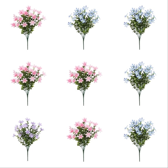 Bulk 24 Bundles Artificial Flowers for Outdoor and Indoor Decor, for DIY Spring Summer Wedding and Home Decoration, Table Centerpiece and Garden Accents