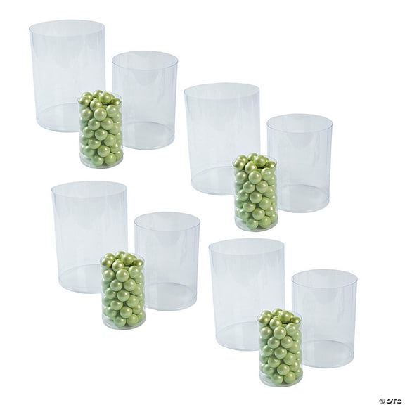 Bulk 24 Pieces Clear Candy Buffet Cylinders