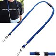 thumbnail image 1 of Bulk 25 Pack - Face Mask Lanyard with Safety Breakaway - Adult Size w Quick Release Break Away Clasp - Double Ended Holder, Hanger & Ear Saver w J Clips - Great for Teachers by Specialist ID (Blue), 1 of 7