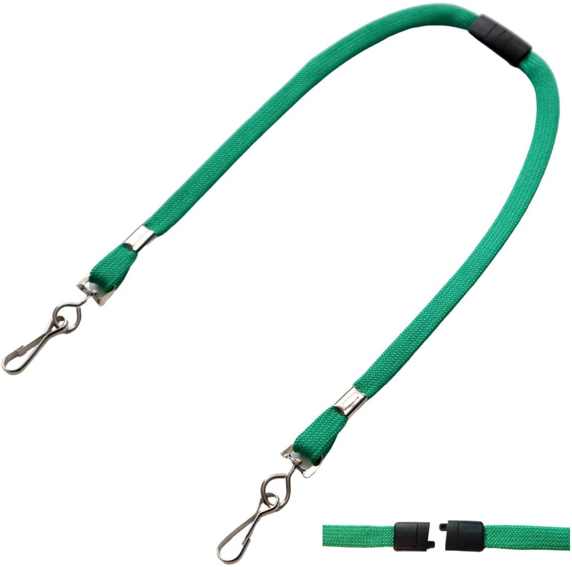 Red VISITOR Breakaway Plastic Clip Lanyard With Landscape ID Card