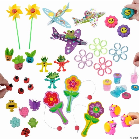Bulk 252 Pieces Multicolor Spring Character Toy Assortment Kit