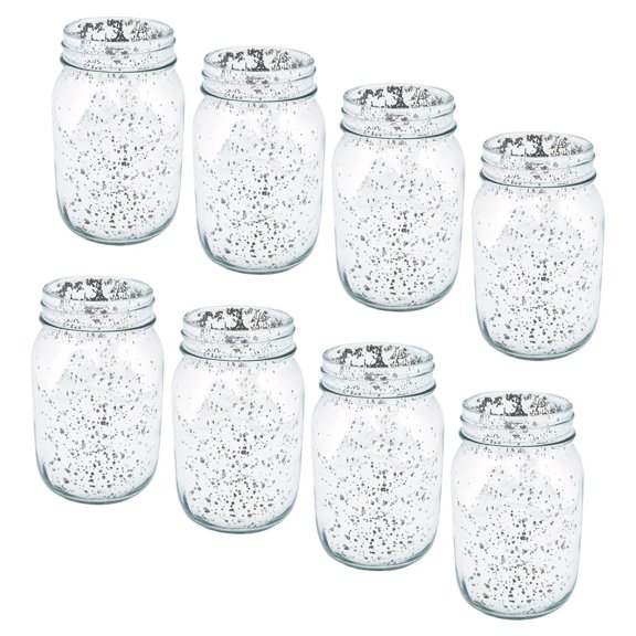 Bulk 48 Pc. Silver Mercury Mason Jars