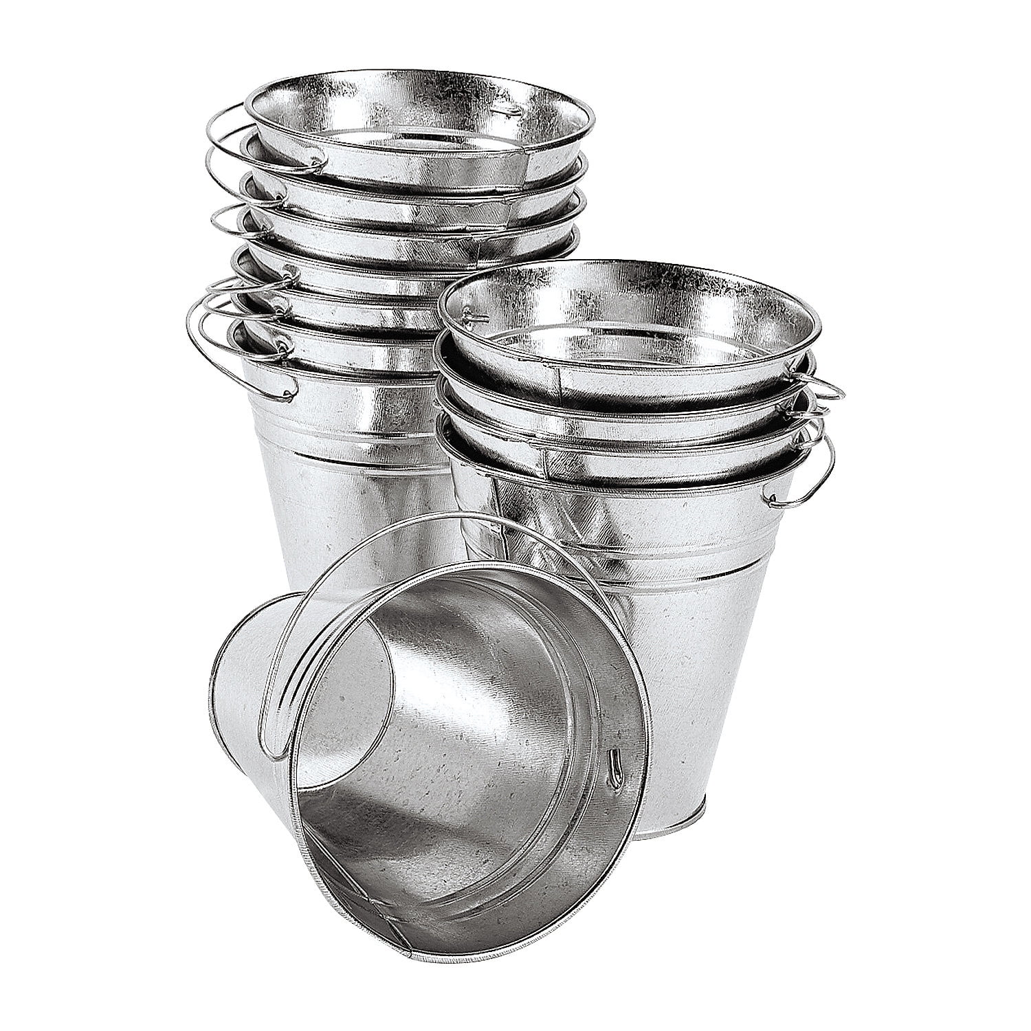 Bulk 48 Pieces Galvanized Pails - Walmart.com