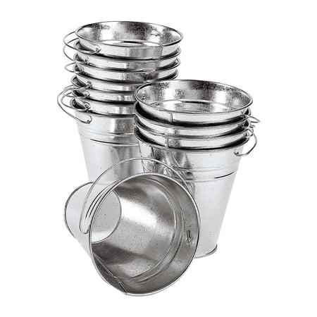 Bulk 48 Pieces Galvanized Pails