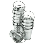 Bulk 48 Pieces Mini Galvanized Pails
