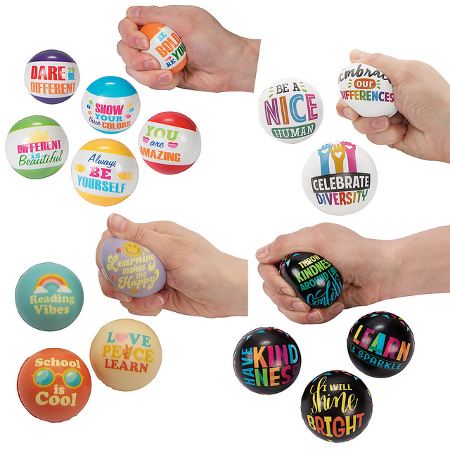 Bulk 48 Pieces Motivational Stress Toy Assortment