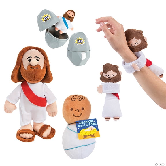 Bulk 48 Pieces Religious Stuffed Jesus Characters Assortment