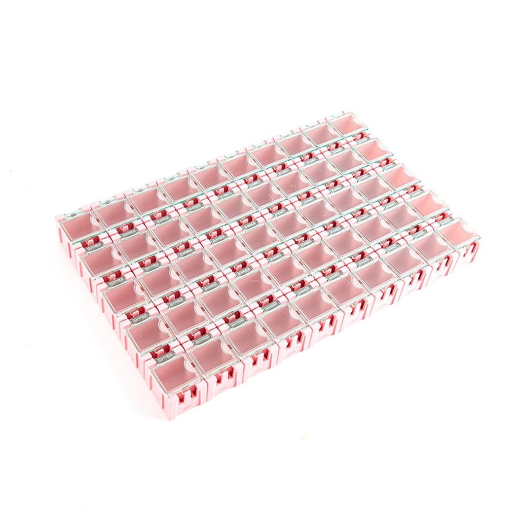 Bulk 50 Clear ABS Storage Boxes For Resistor Parts DIY Component ...