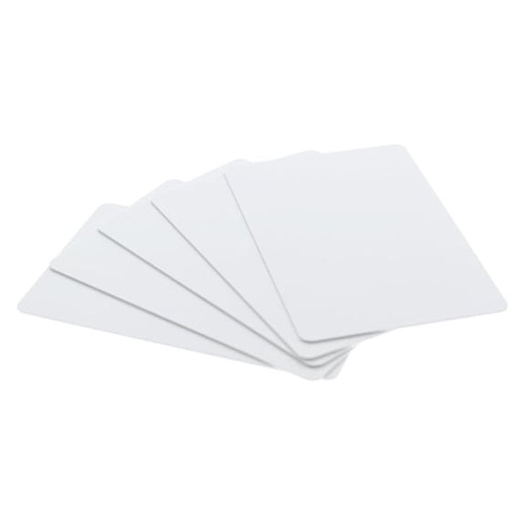 Bulk 500 Pack - Premium Blank PVC Cards for ID Badge Printers - Graphic Quality White Plastic CR80 30 Mil (CR8030) by - Compatible with Most Photo ID Badge Printers (White)