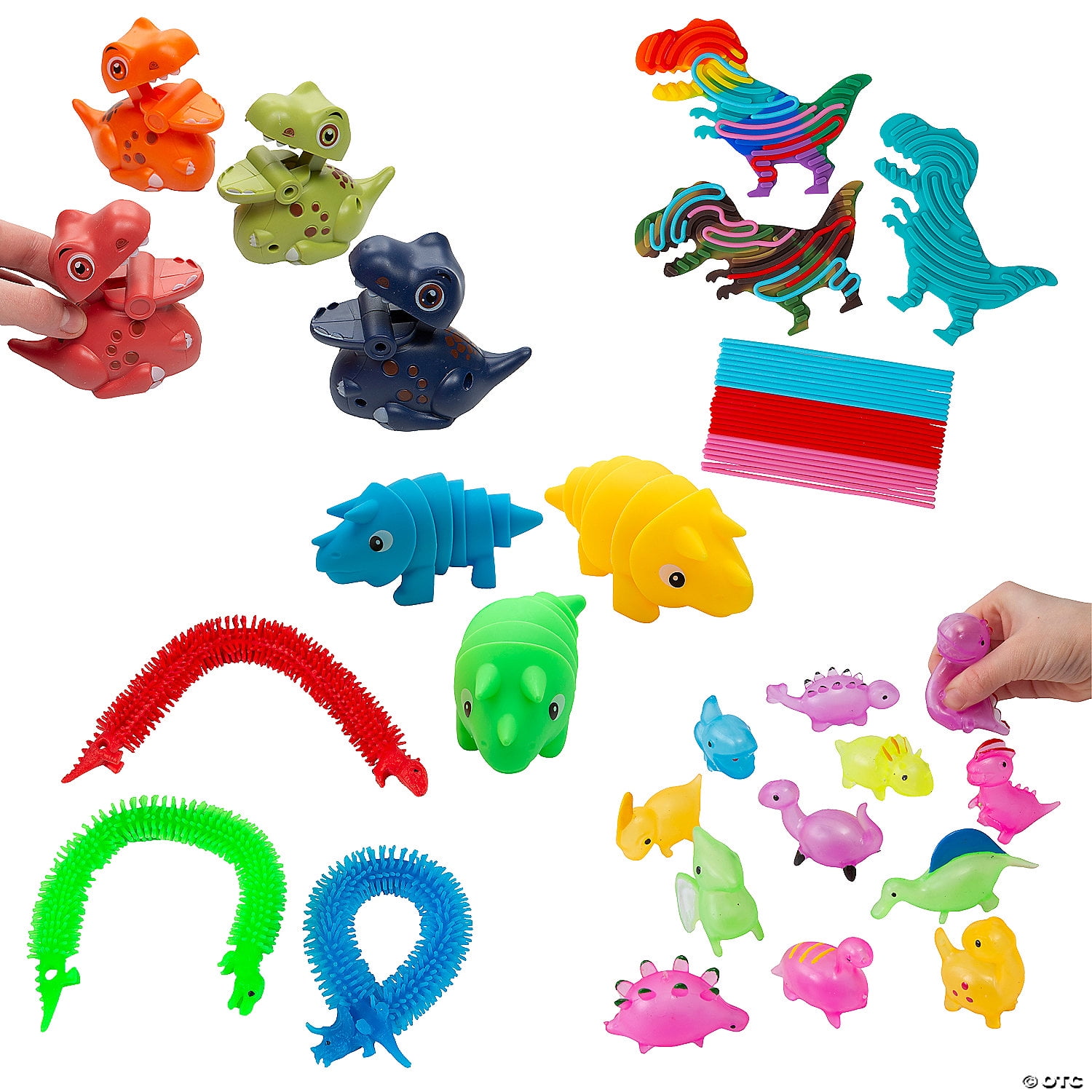 Bulk 54 Pieces Dinosaur-Themed Sensory & Fidget Toys Assortment