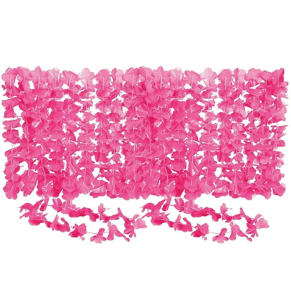 Bulk 60 Pieces Hot Pink Flower Leis