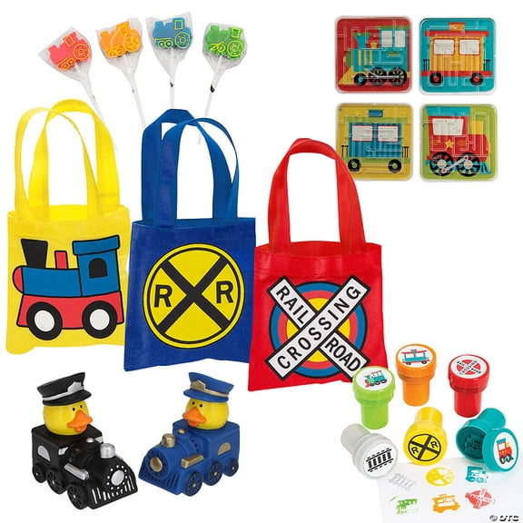 Bulk 84 Pieces Colorful Train Party Favor Assortment