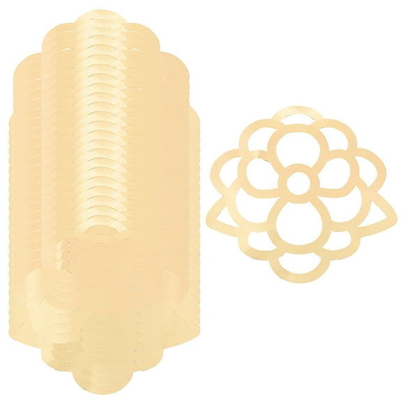 Bulk 96 Pieces Gold Laser-Cut Floral Chargers