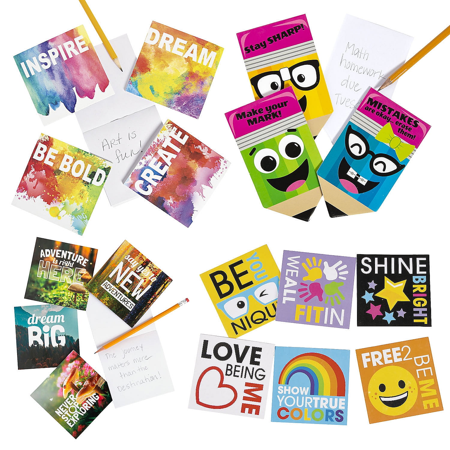 Bulk 96 Pieces Motivational Notepad Assortment