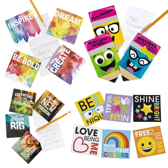 Bulk 96 Pieces Motivational Notepad Assortment