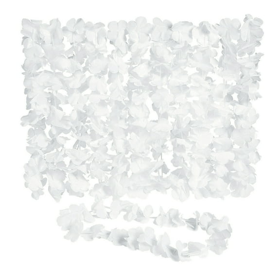Bulk 96 Pieces White Flower Leis