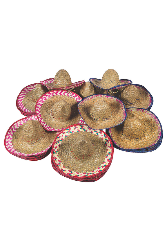 Bulk Adults Embroidered Woven Sombreros, Apparel Accessories, Cinco de Mayo, 72 Pieces