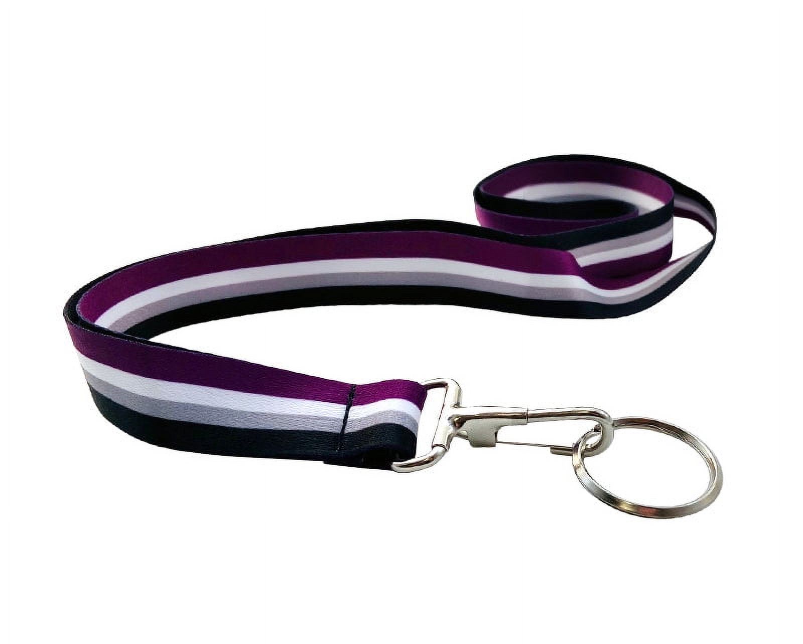 Bulk Asexual Flag Colored Lanyards (2 Lanyards)