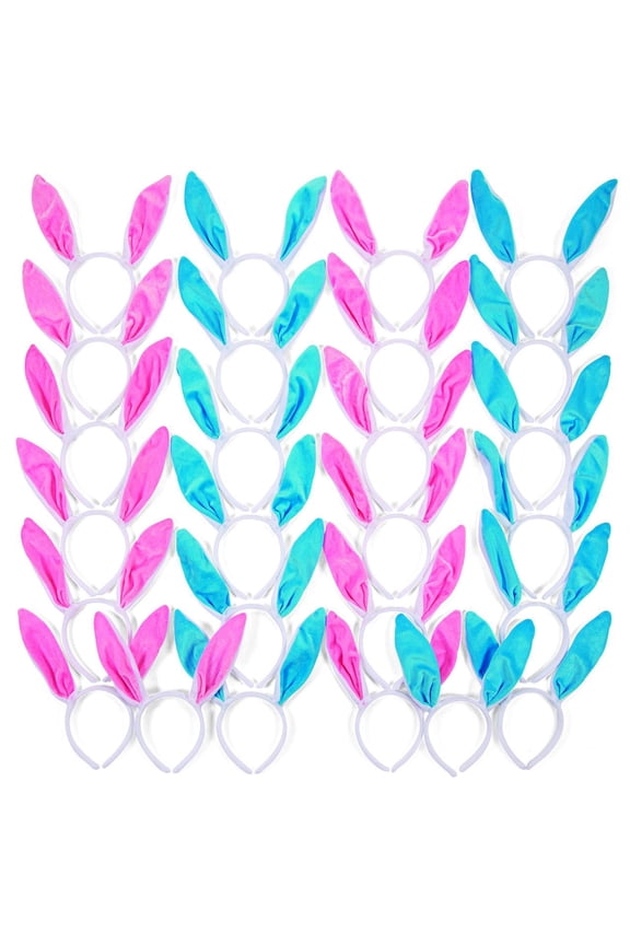 Bunny Ears Party Hats Easter Multicolor 50 Count