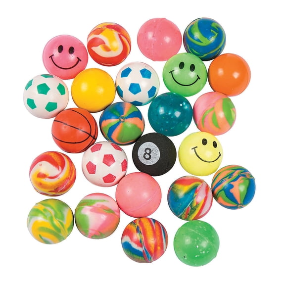 Bulk Assorted Mix Bouncing Balls 27Mm - Party Favors - 250 Pieces