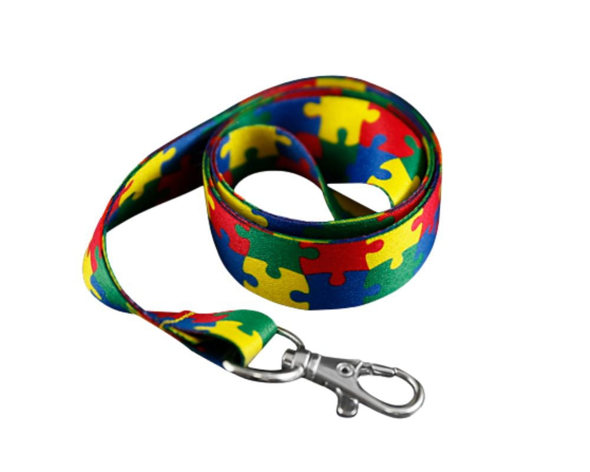Bulk Autism Puzzle Piece Autism Awareness Lanyards (25 Lanyards)