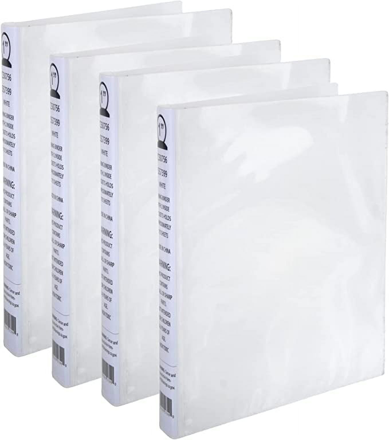 Bulk Binders 3 Ring 1 Inch Binders with Pockets Bulk 25 Pack Flexible