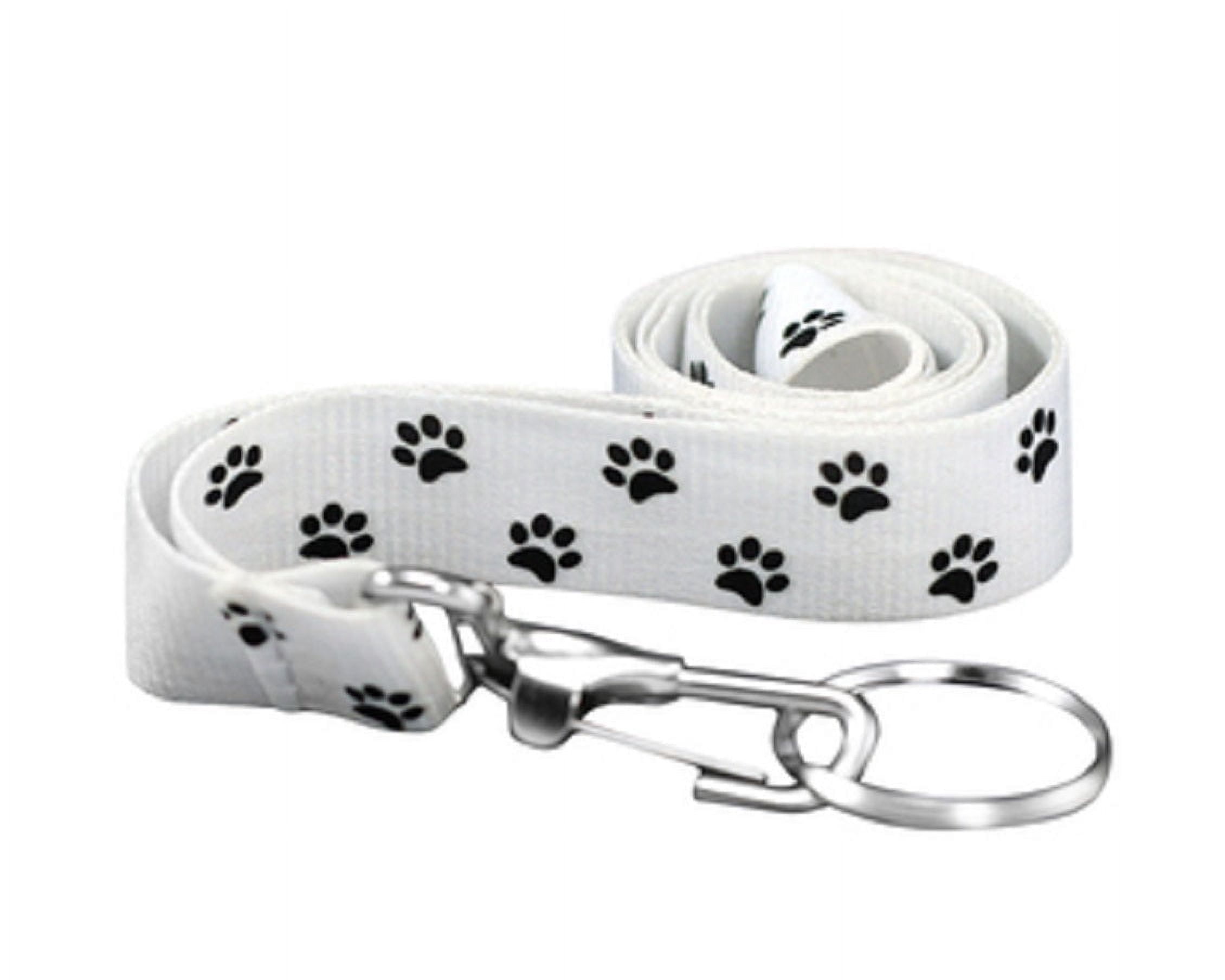 Bulk Black Paw Print Lanyards (25 Lanyards)