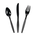 thumbnail image 1 of Bulk Black Plastic Cutlery Set, Party Supplies, 210 Pieces, 1 of 3
