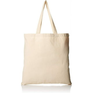 6 Pack Blank Bulk Canvas Tote Bags Natural Reusable Cloth Fabric Plain Bags  Decorating, Heat Press, Printing, DIY