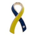 thumbnail image 1 of Bulk Blue & Yellow Ribbon Awareness Pins (25 Pins), 1 of 2