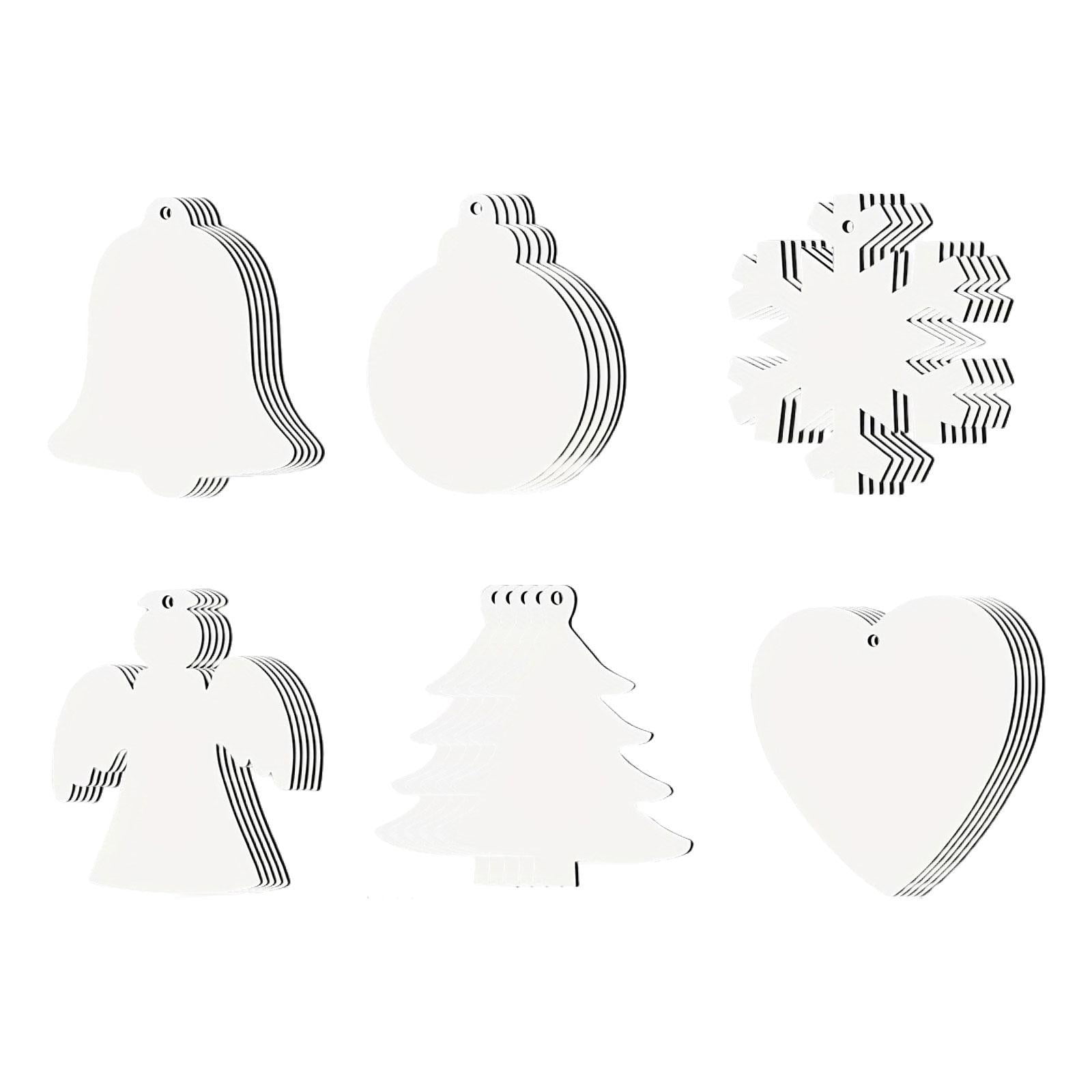 Sharprepublic 30Pcs Sublimation Christmas Ornaments DIY Crafts