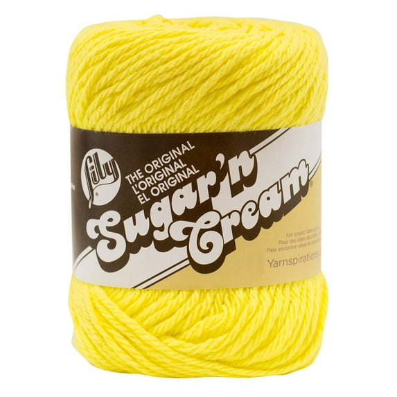 Bulk Buy Lily Sugar n Cream 100% Cotton Yarn (2-Pack) ((Sunshine #0073)