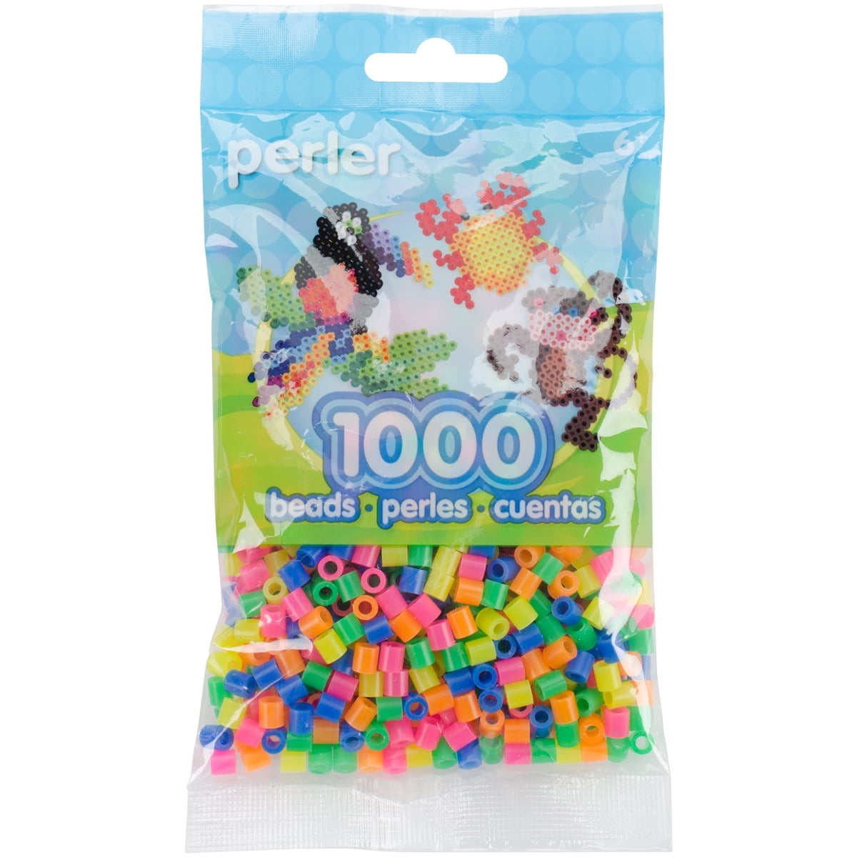 Perler 439458 BIGGIE Beads 1,200/Pkg, Assorted Colors