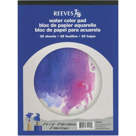 Bulk Buy: Reeves Water Colour Paper Pad 9"X12" 35 Sheets 90lb 8490530 (4-Pack)