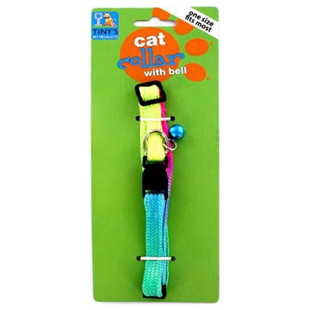 Bulk Buys 20'' Metal/Plastic/Nylon Cat Collar with Bell - Pack of 24