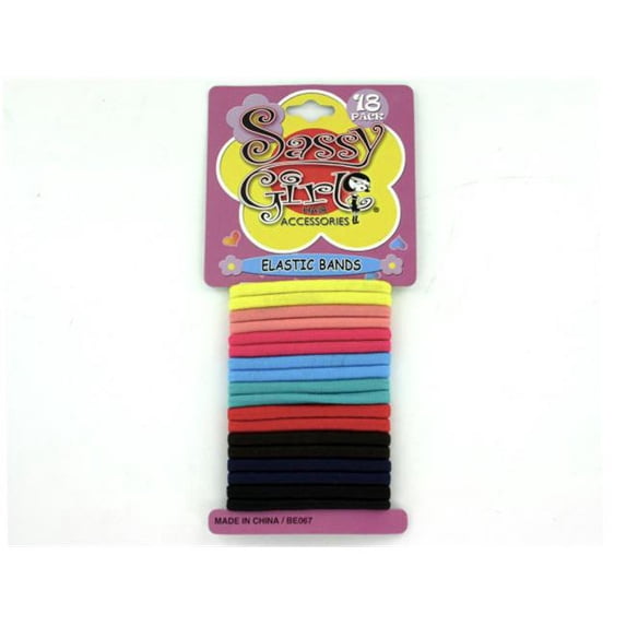 Bulk Buys BE067-48 Colored Elastic Hair Bands -Pack of 48