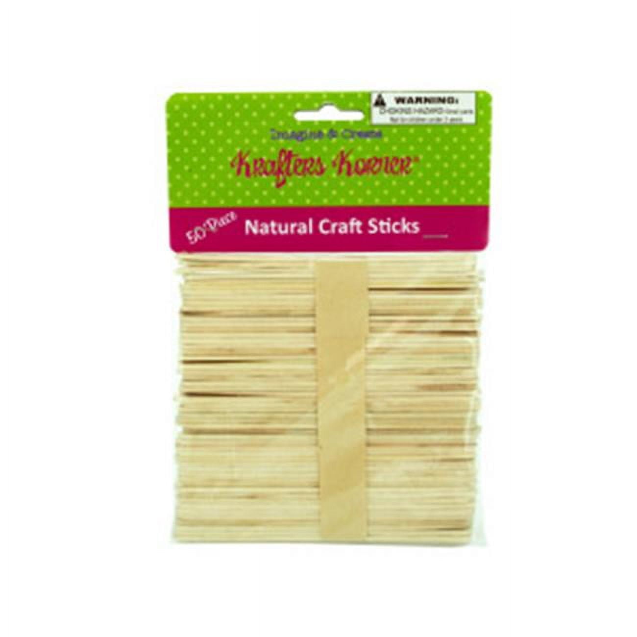 Bulk Buys CC604 Natural wood craft sticks Case of 25