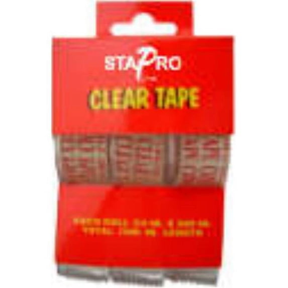 Bulk Buys Clear Tape - 3 Pack - Case of 72