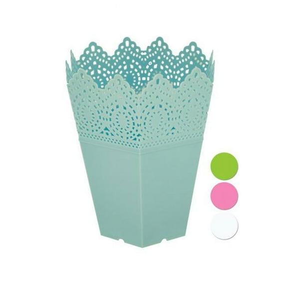 Bulk Buys GC666-24 Decorative Hexagonal Multi-Use Flower Pot- 24 Piece -Pack of 24