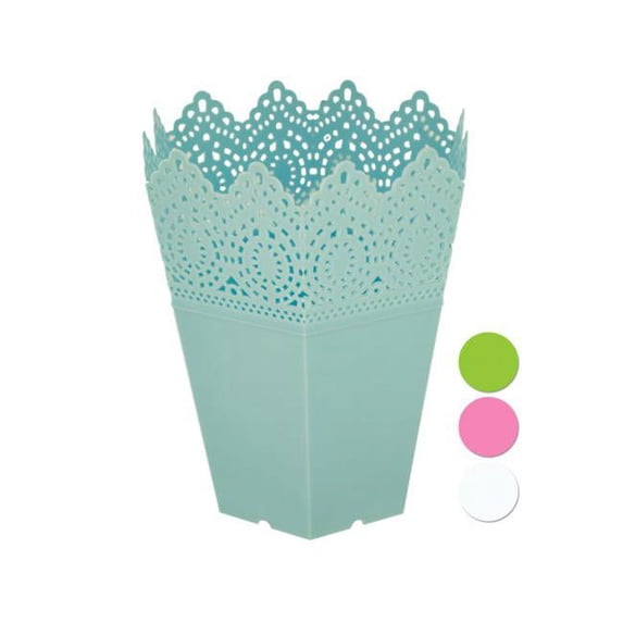 Bulk Buys GC666-48 Decorative Hexagonal Multi-Use Flower Pot- 48 Piece -Pack of 48