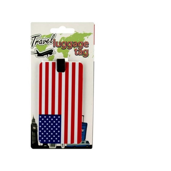 Bulk Buys GL191-96 American Flag Luggage Tag