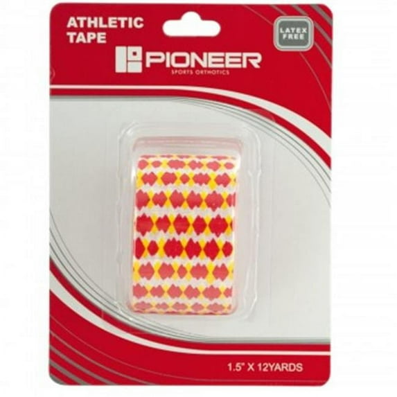 Bulk Buys HH033-72 Pioneer Dots Athletic Tape, Red & Yellow - 72 Piece