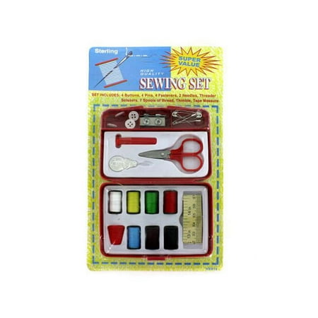 Bulk Buys HX019-48 Metal and Plastic Compact Sewing Kit - Pack of 48