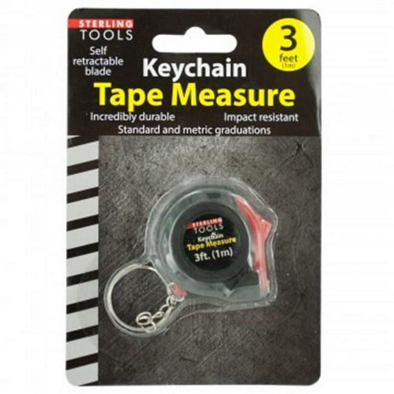 Bulk Buys Mini Tape Measure Key Chain - 48 Piece -Pack of 48