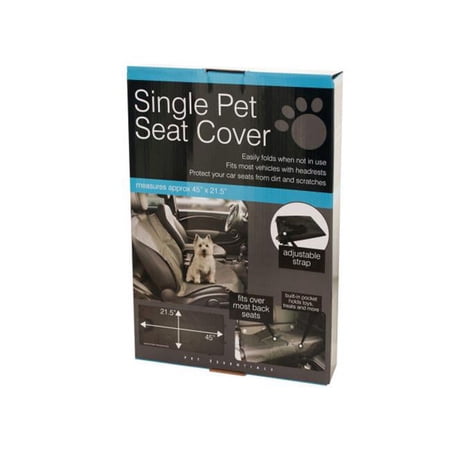 Bulk Buys OD990-12 Single Pet Auto Seat Cover -Pack of 12
