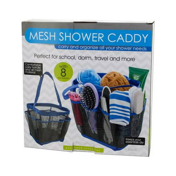 Bulk Buys OD993-2 Mesh Shower Caddy With 8 Side Pockets