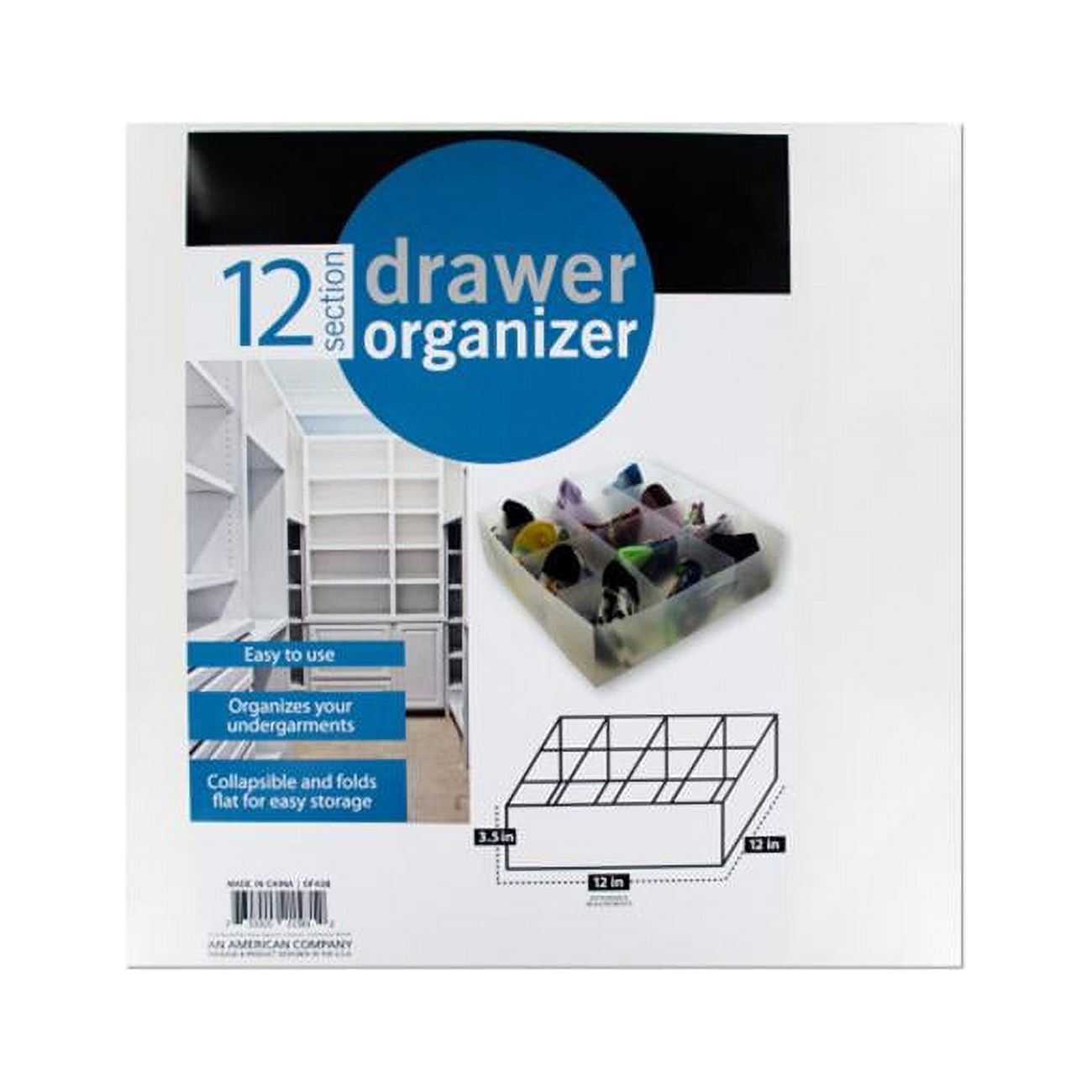 Bulk Buys OF438-8 12 Section Drawer Organizer&#44; 8 Piece - image 1 of 1