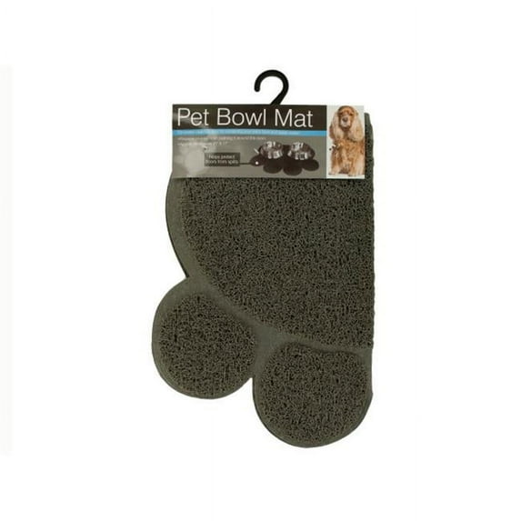 Bulk Buys OF456-16 Easy Clean Paw Print Pet Bowl Mat, 16 Piece -Pack of 16