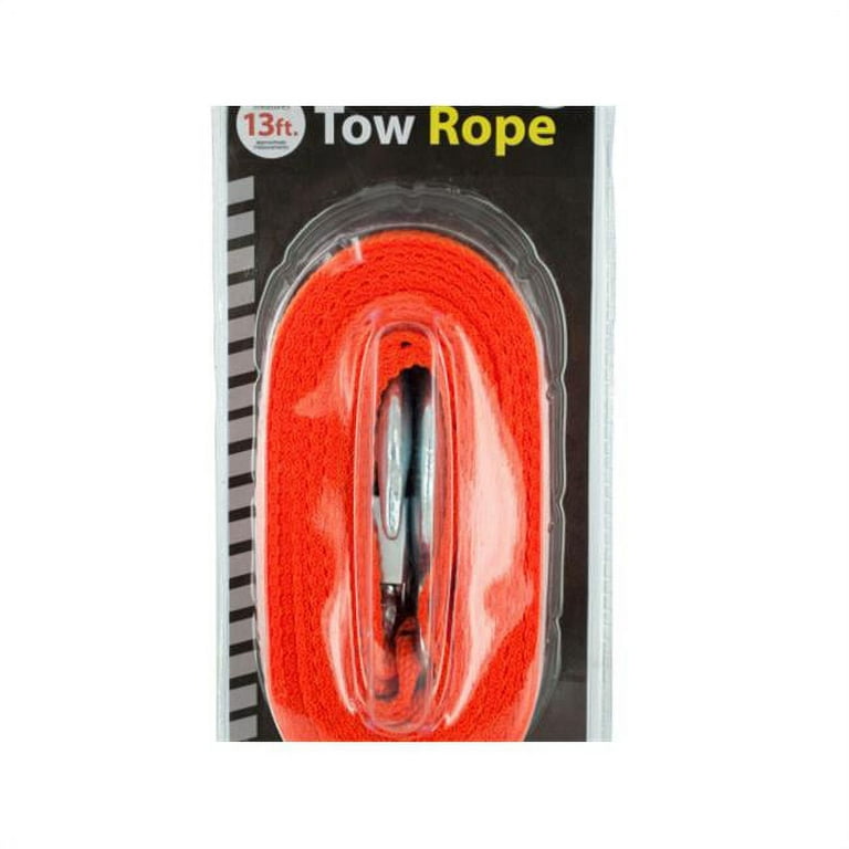 Bulk Buys OL491-8 Nylon Tow Rope with Metal Hooks - 8 Piece -Pack of 8 